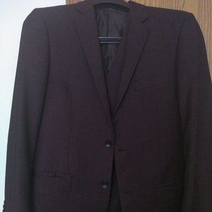 Burgundy 'BOCACCIO Uomo' Regular Fit 3 Piece Suit